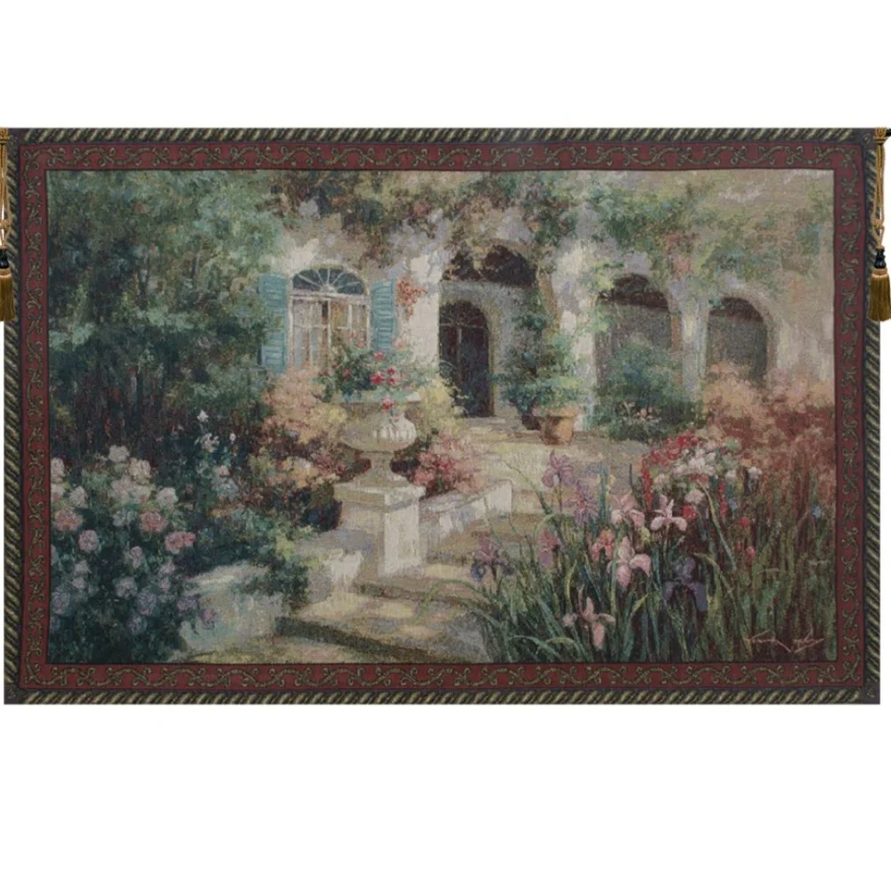 Vall Oxley Charming Garden Scene Tapestry